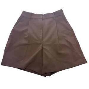 Abercrombie & Fitch Sloane Tailored Shorts Women's XS Brown High Rise Preppy